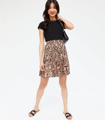 leopard print skirt mini