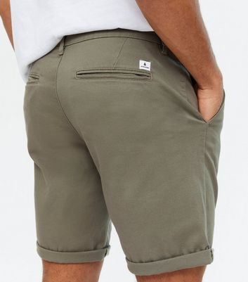 Jones Khaki Roll Hem Chino Shorts 