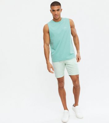 Jones Pale Grey Denim Slim Fit Shorts 