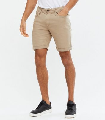 mens stone denim shorts