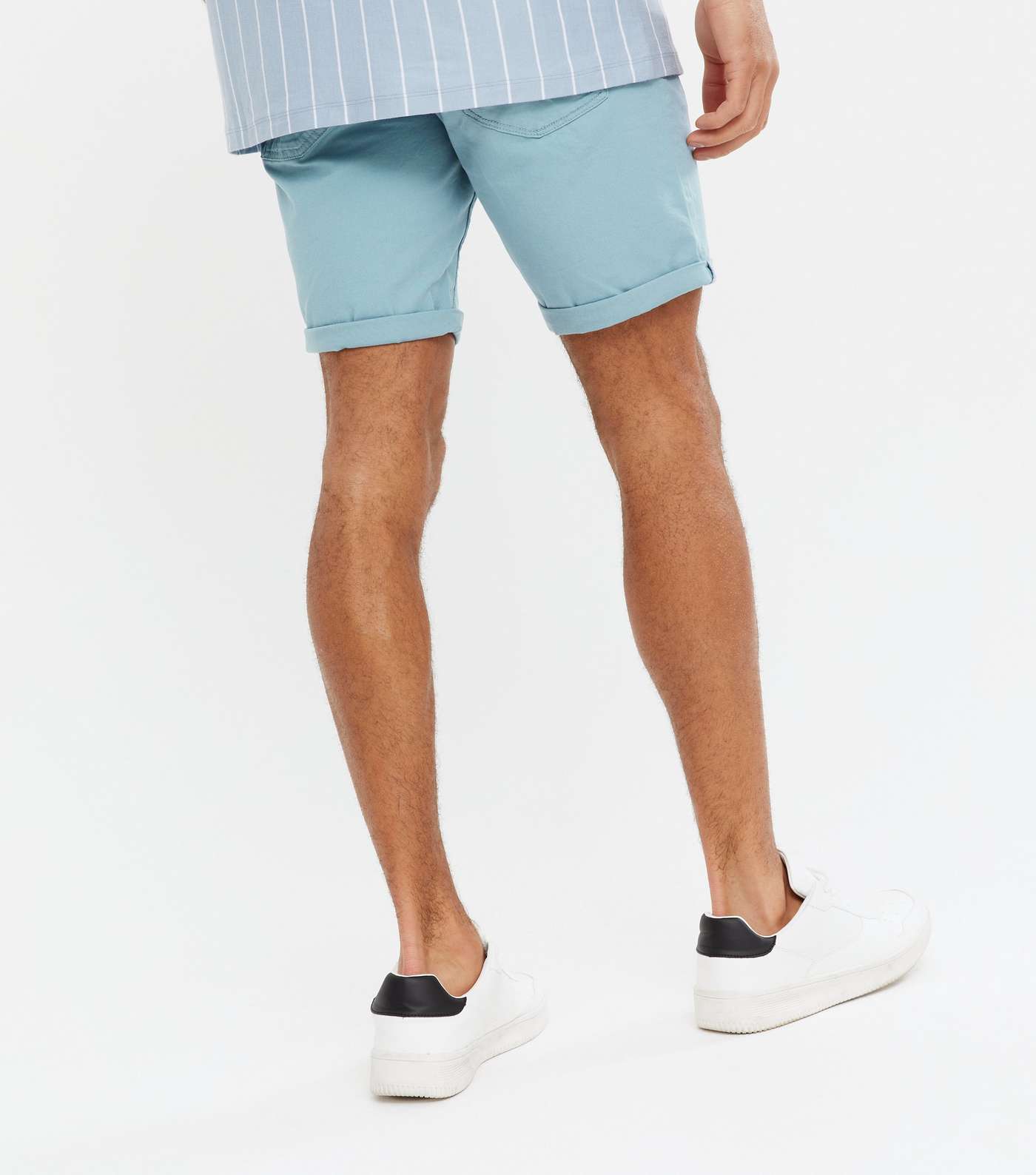 Jack & Jones Pale Blue Denim Slim Fit Shorts Image 4