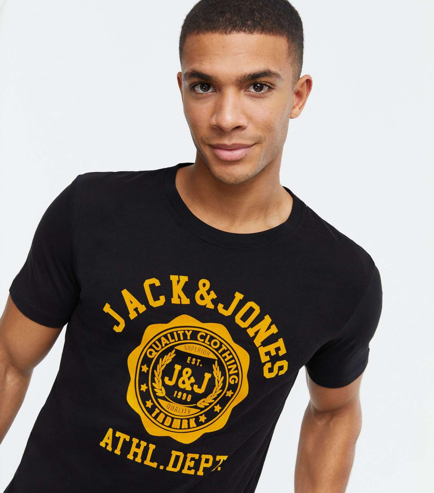 Jack & Jones Black Varsity Logo T-Shirt Image 3