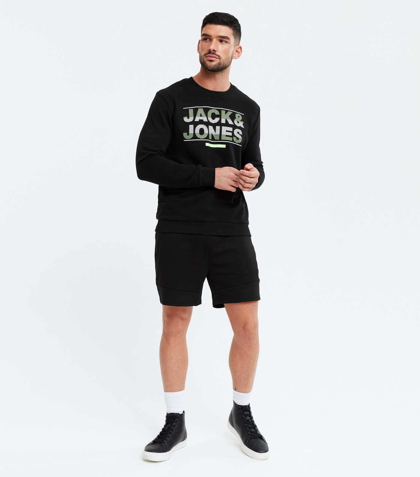 Jack & Jones Black Logo Crew Sweatshirt Image 2