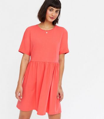 Noisy May Coral Jersey Mini Dress New Look