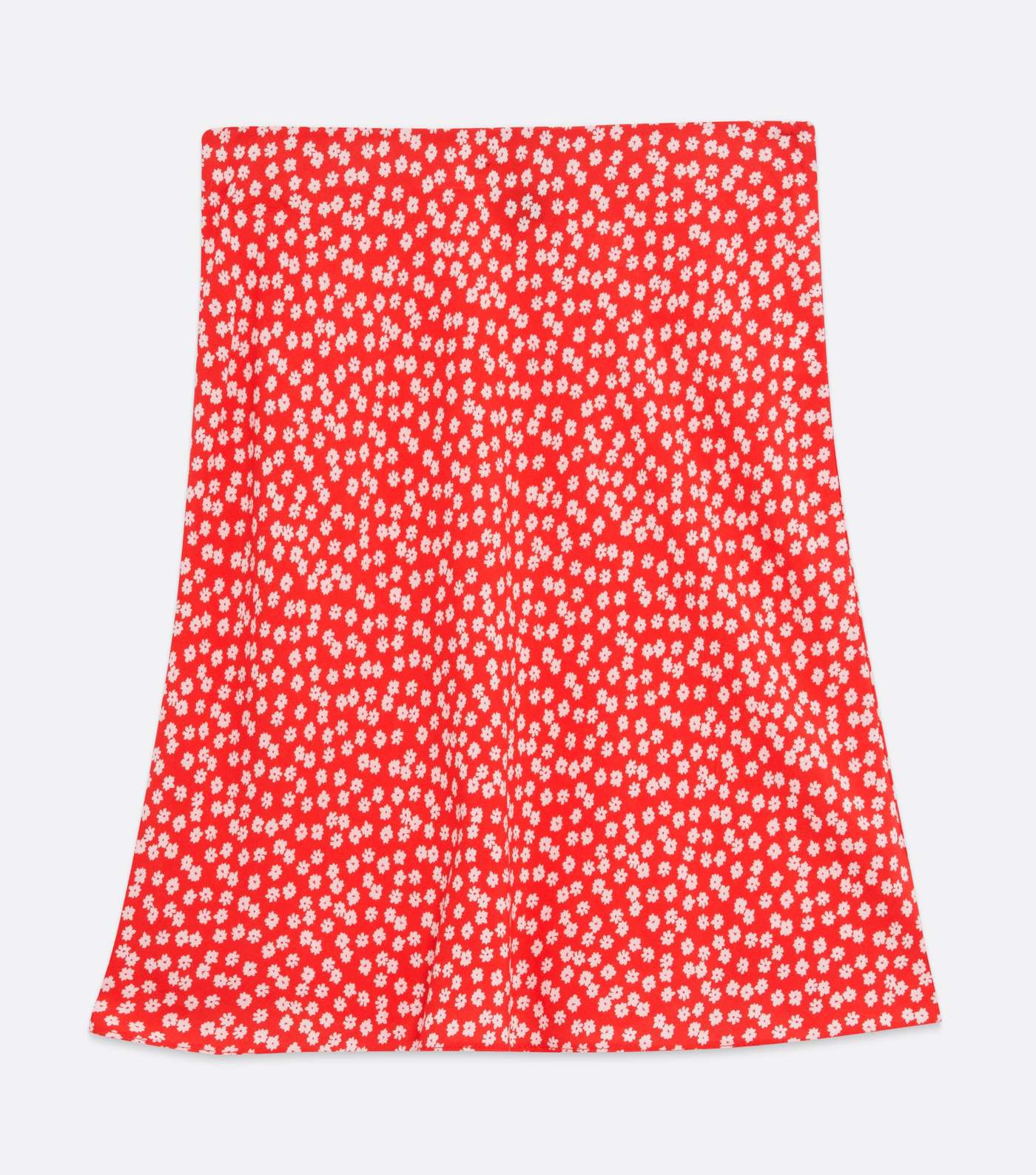 Red Ditsy Floral Bias Cut Mini Skirt  Image 5