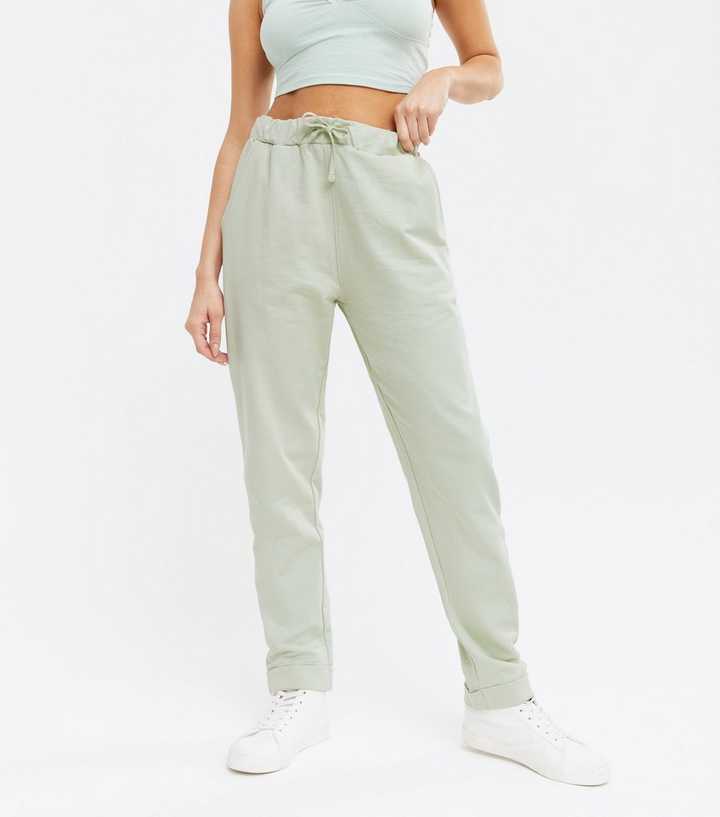 Women's Olive Loungewear Jogger Pants - High Waisted Olive Jogger
