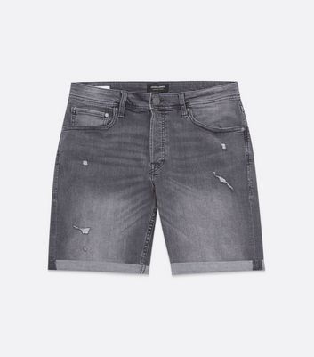 jean shorts grey