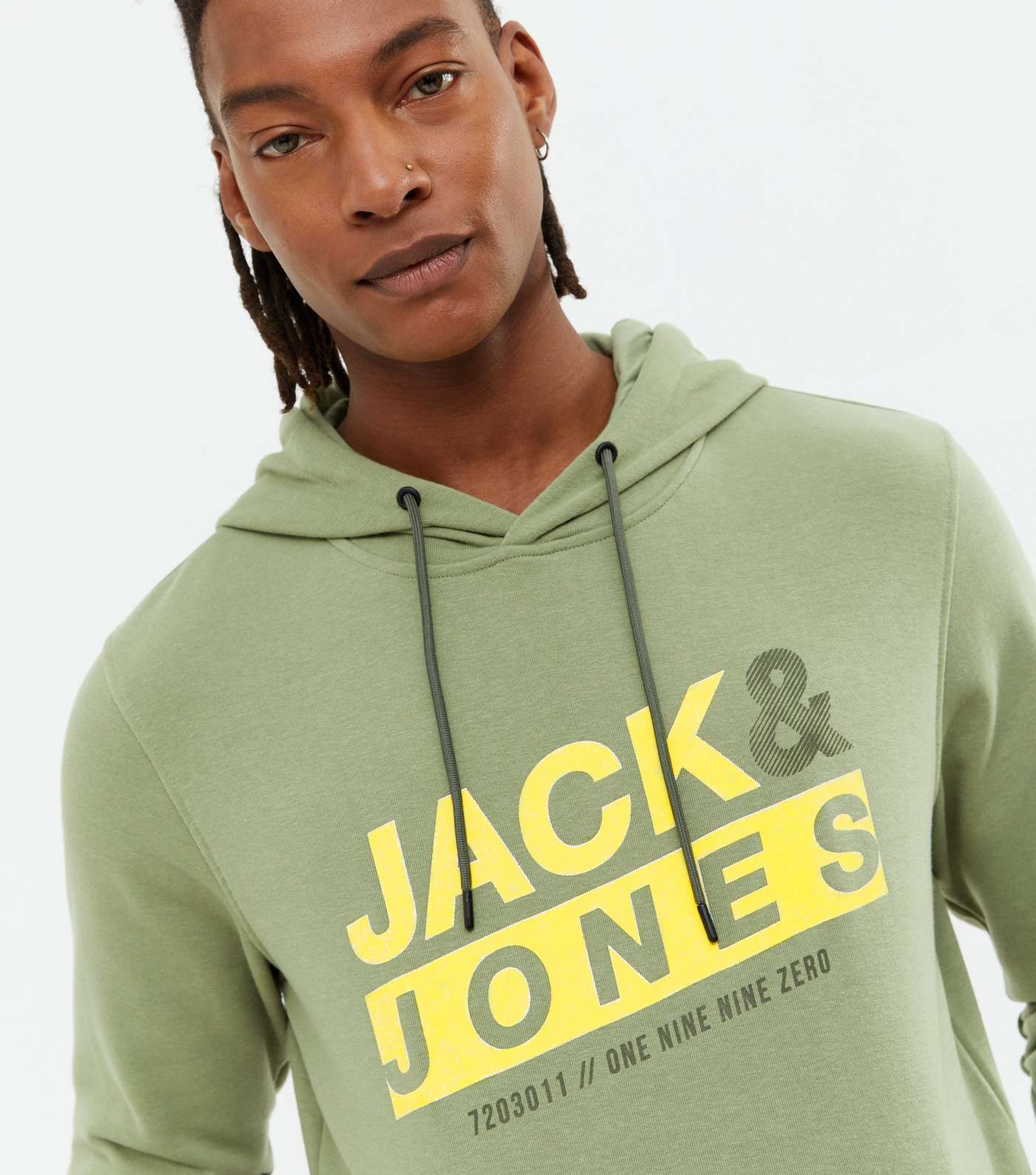 Jack & Jones Green Logo Pocket Front Hoodie