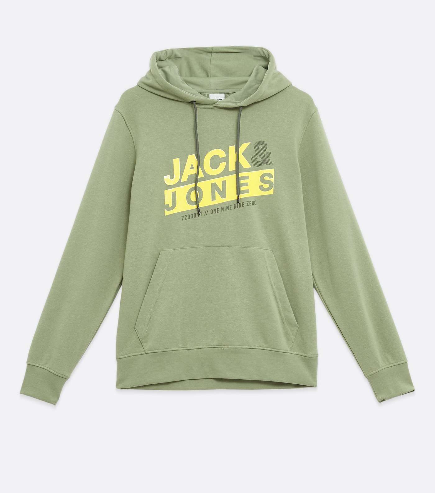 Jack & Jones Green Logo Pocket Front Hoodie Image 5