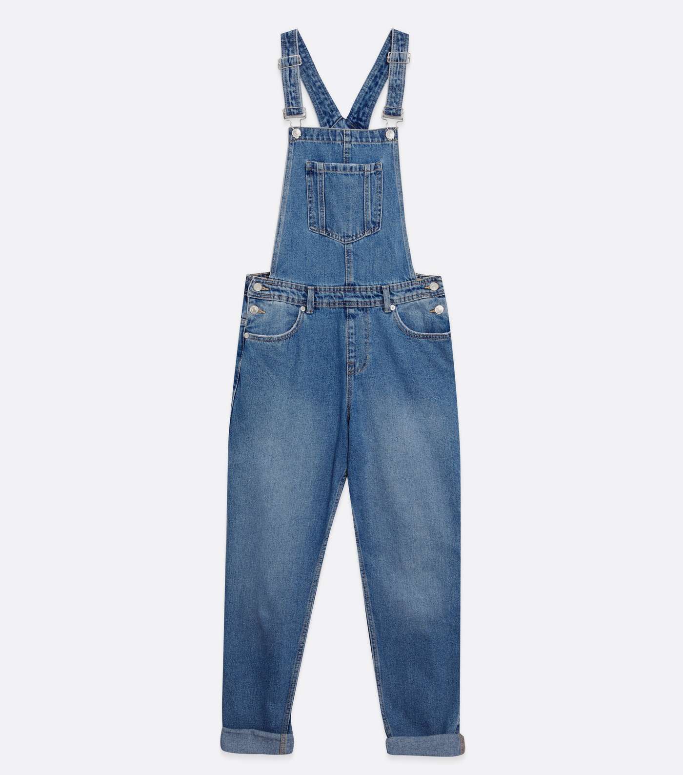 Blue Denim Relaxed Fit Dungarees Image 5