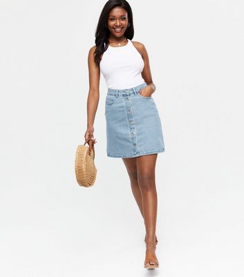 New look long denim 2024 skirt