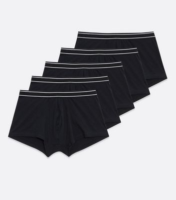 Boys 5 Pack Black Stripe Boxers