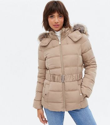 camel down jacket