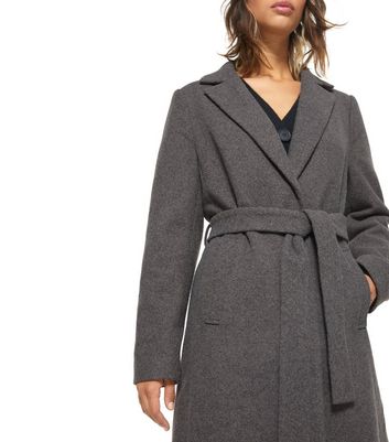 charcoal belted coat