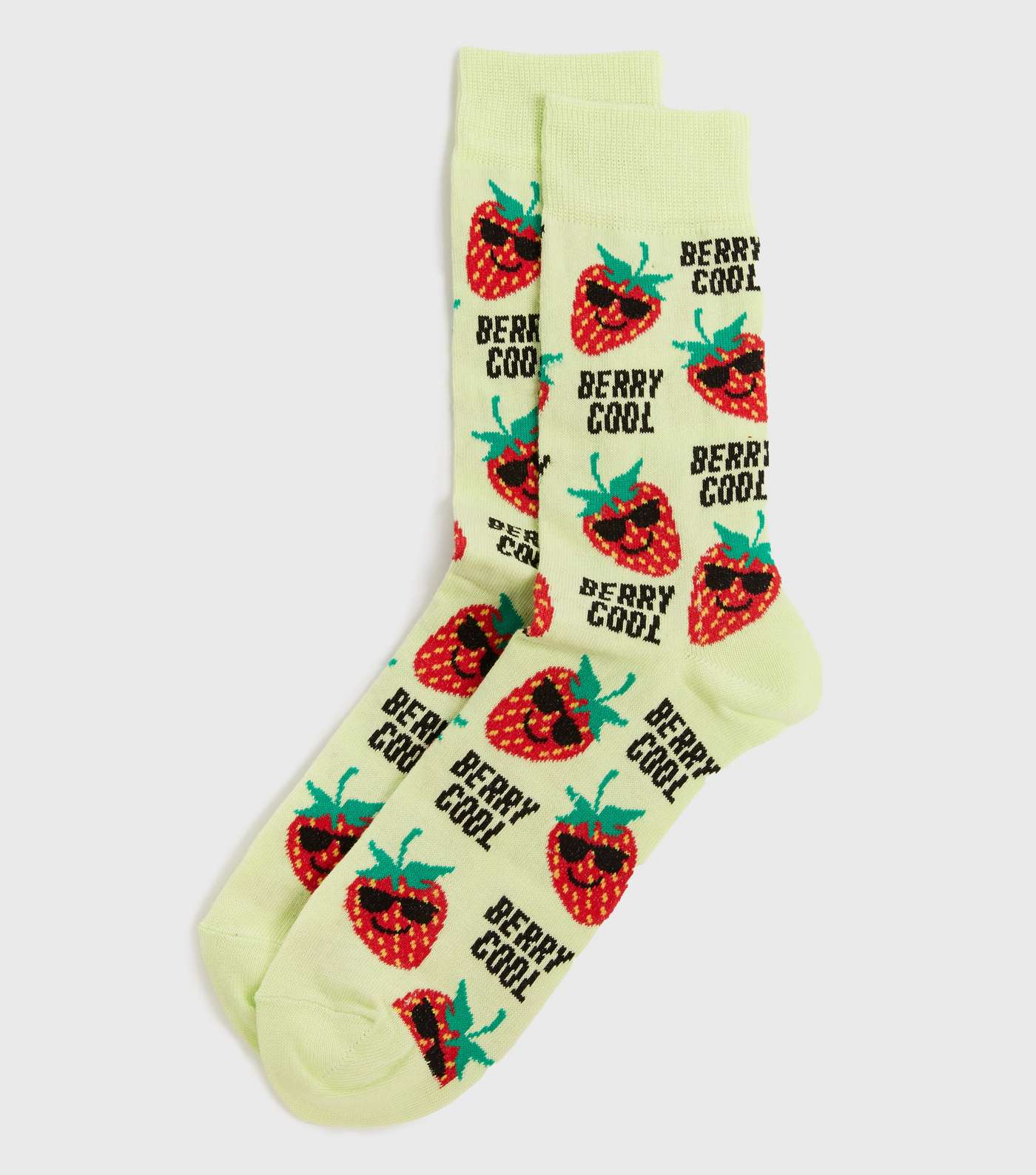 Light Green Berry Cool Strawberry Socks
