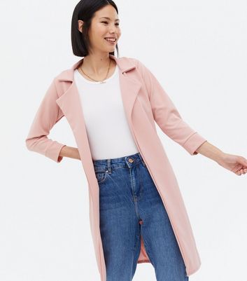 pink denim jacket new look