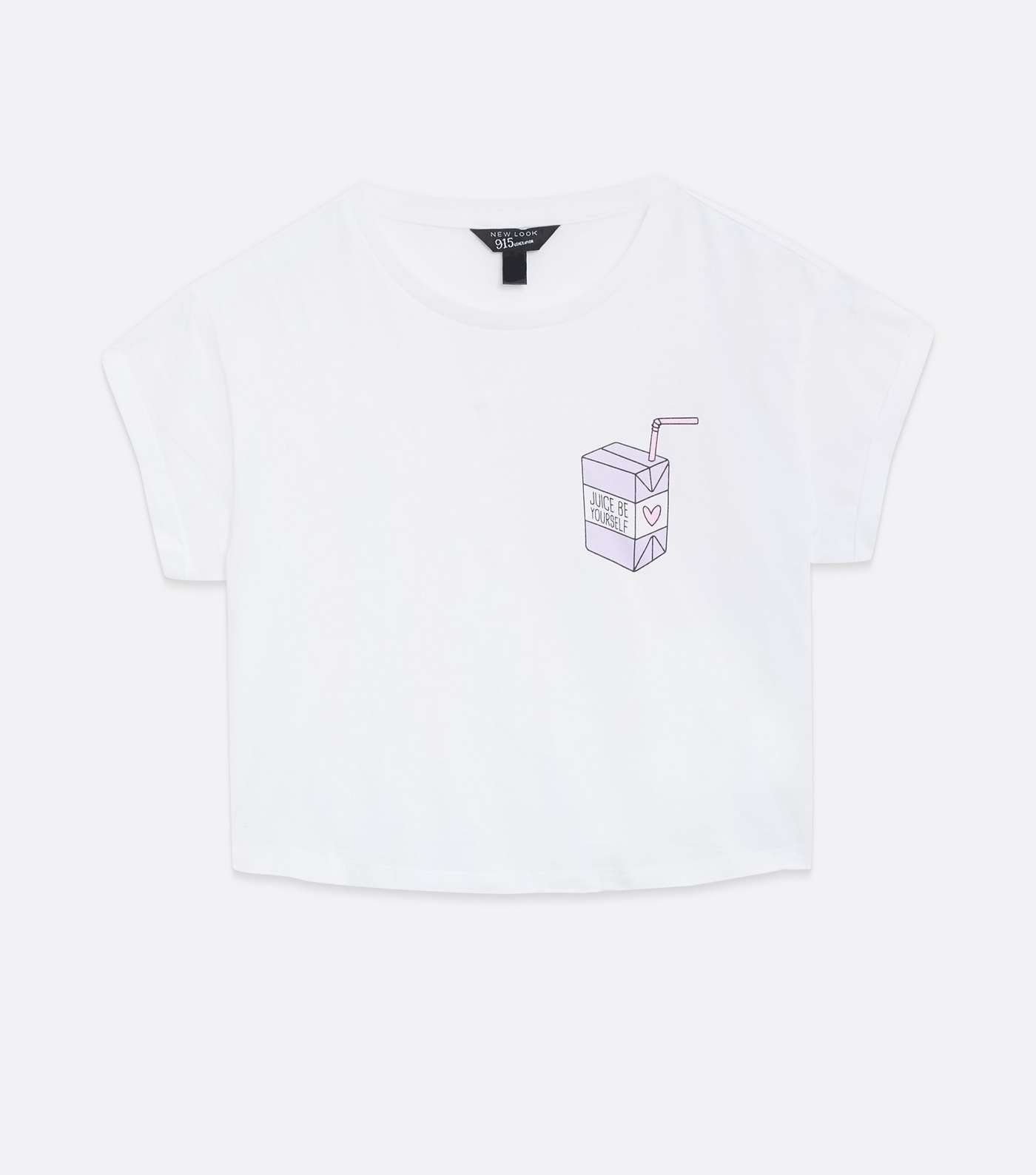 Girls White Juice Be Yourself Logo T-Shirt Image 5