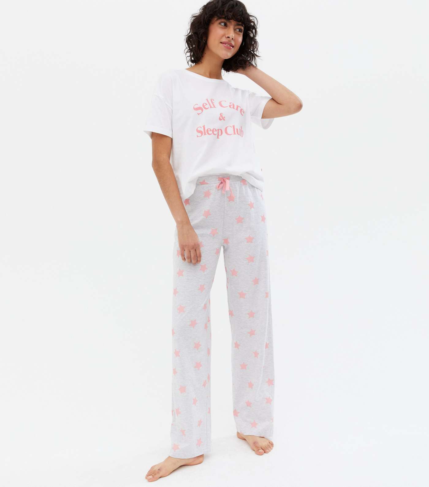 White Star Self Care Logo T-Shirt and Trouser Pyjama Set