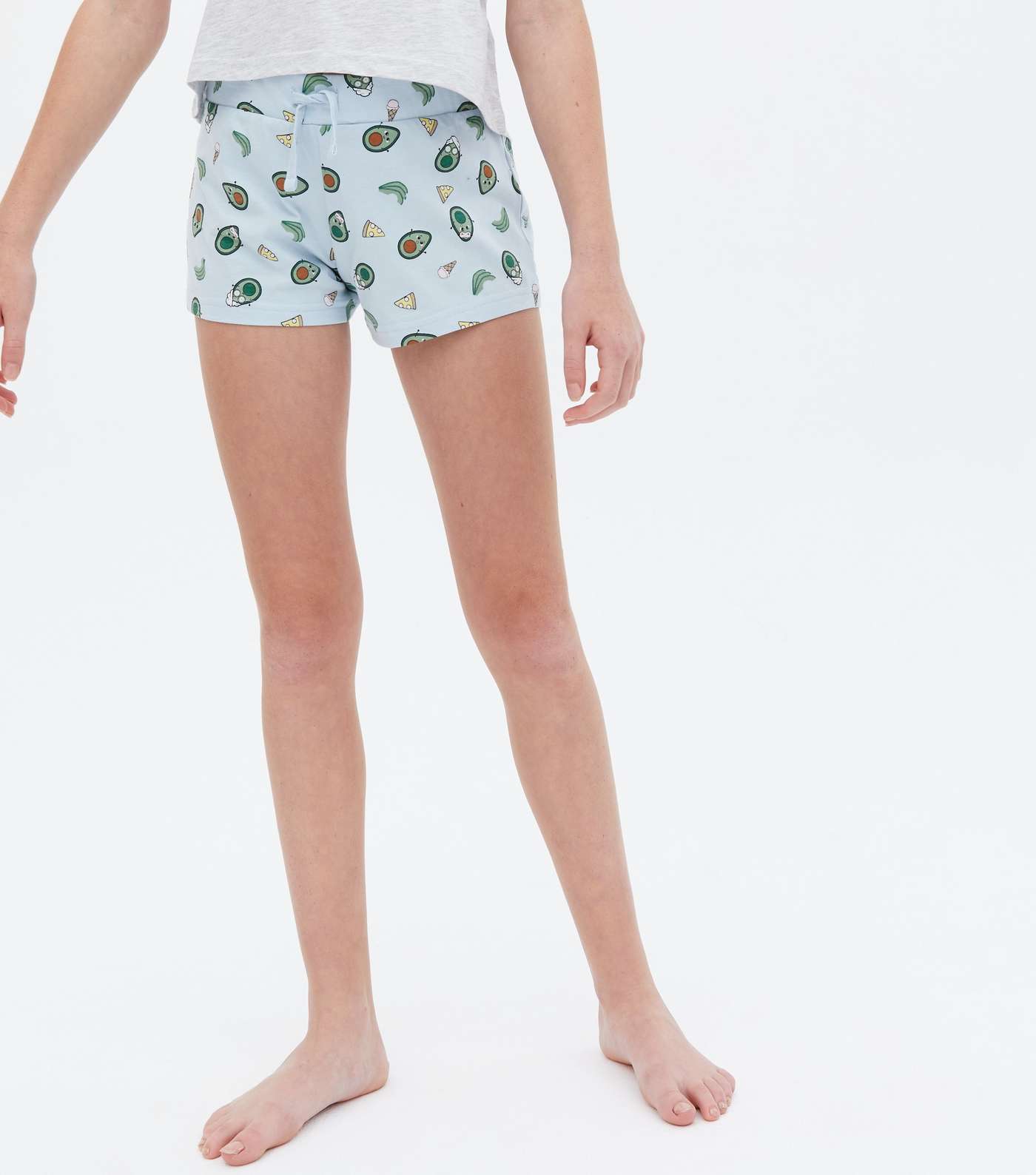 Girls Mint Green Avocado Logo Short Pyjama Set Image 3