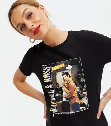 Black Rachel and Ross Friends Logo T 