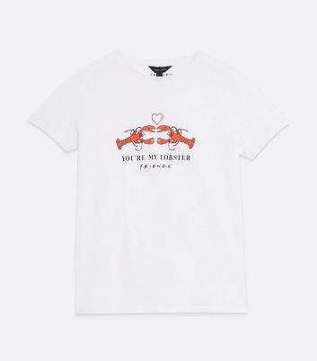 White Lobster Friends Logo T-Shirt 