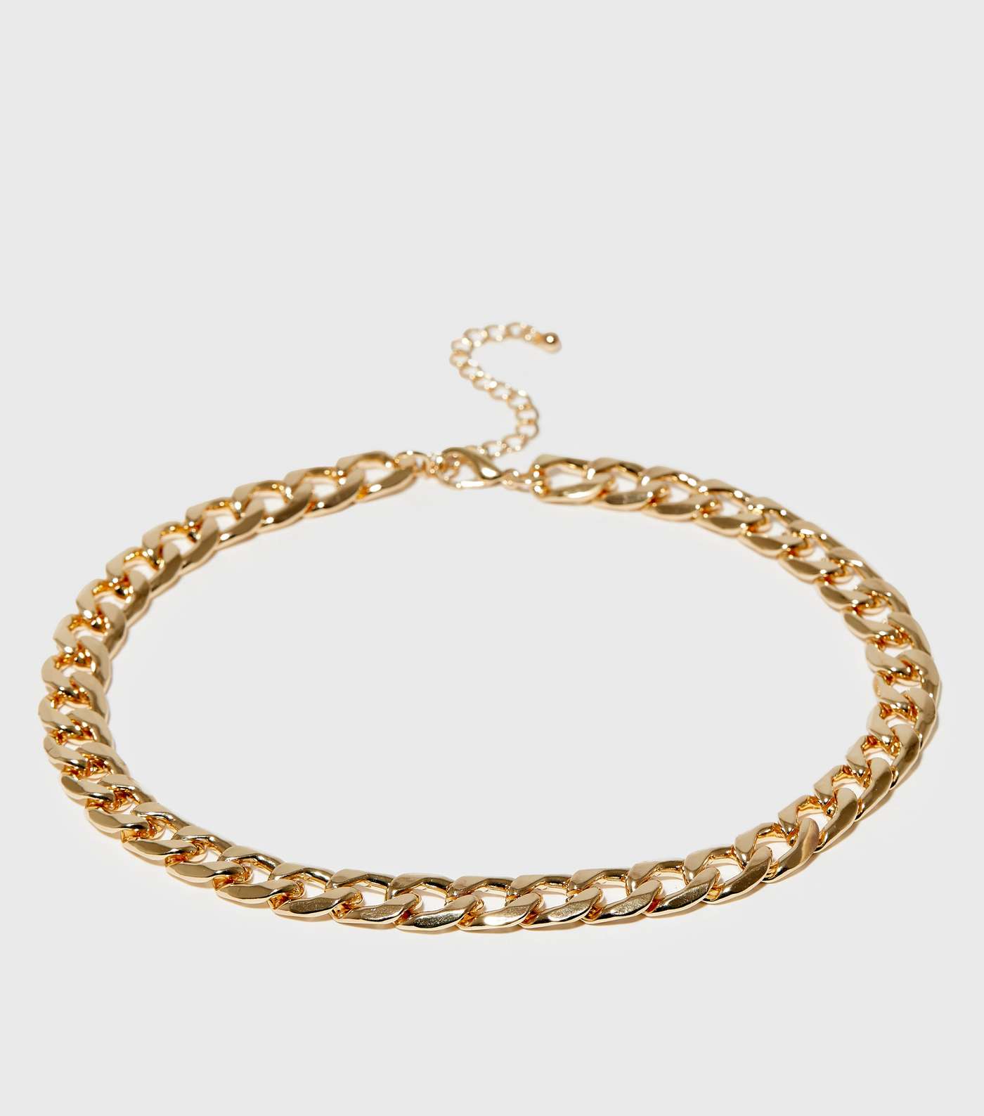 Gold Plain Chunky Chain Necklace Image 3