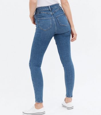 Blue Lift & Shape Jenna Skinny Jeans New Look