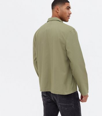 Khaki Relaxed Fit Shacket | New Look