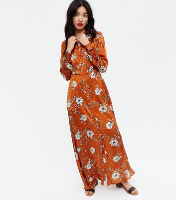 new look orange maxi dress