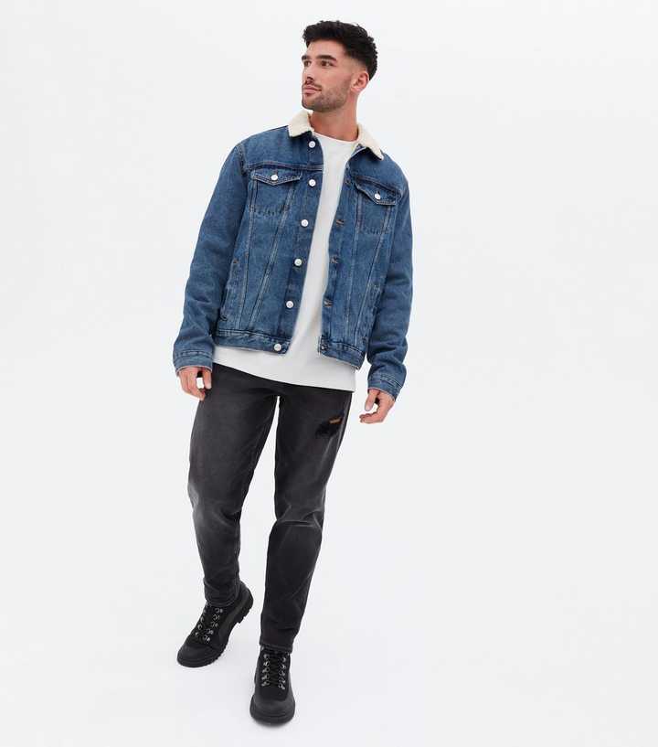 Levi's® THE TRUCKER JACKET - Denim jacket - new improve/dark-blue denim -  Zalando