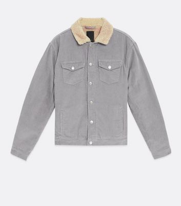 grey corduroy coat