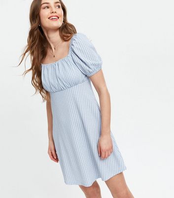 gingham ruched dress