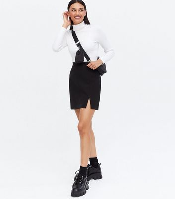 Black tight 2025 skirt new look