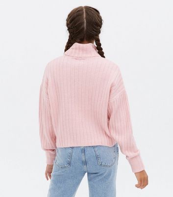 Pale pink store ribbed jumper