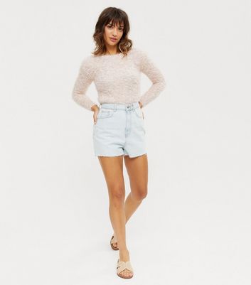 pink fluffy jumper new look