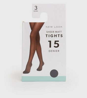Pack Black 15 Denier Sheer Matt Tights 