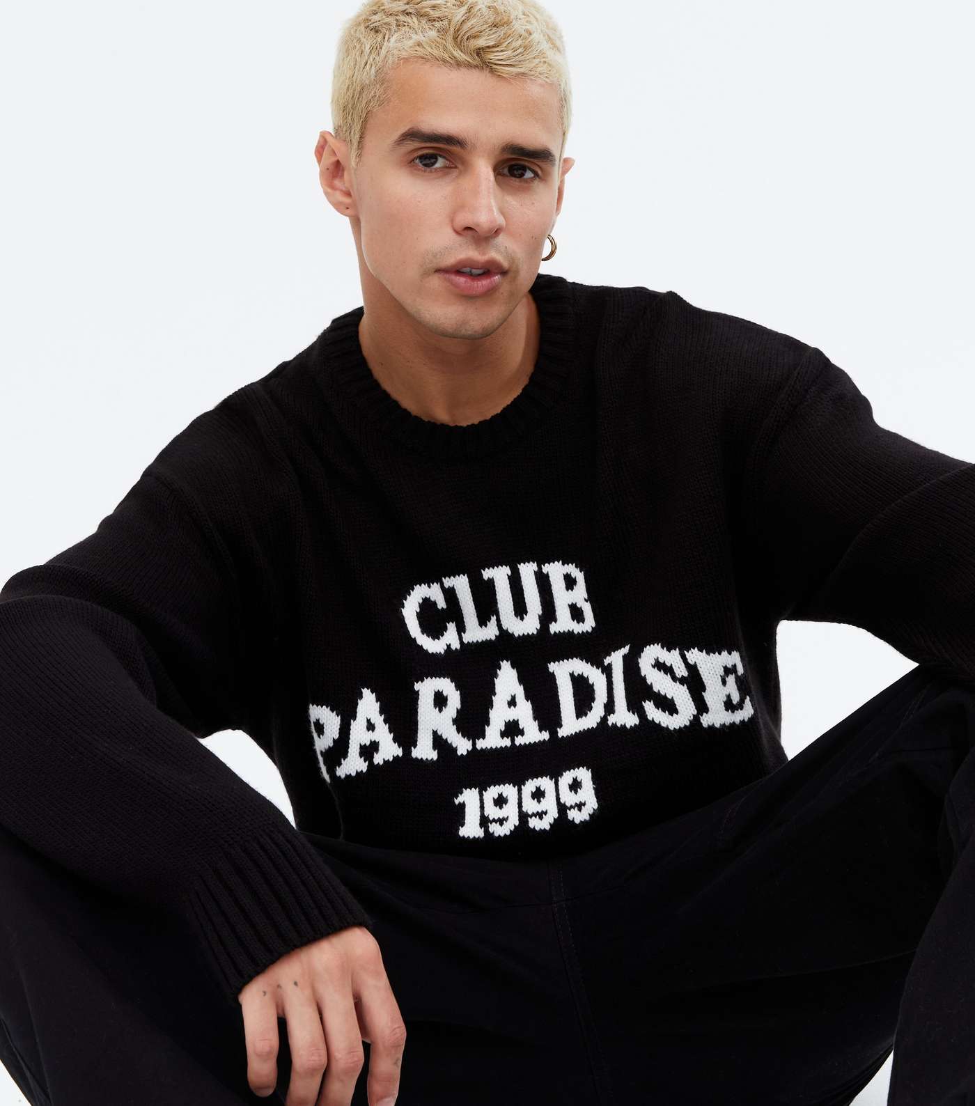 Black Club Paradise Logo Jumper
