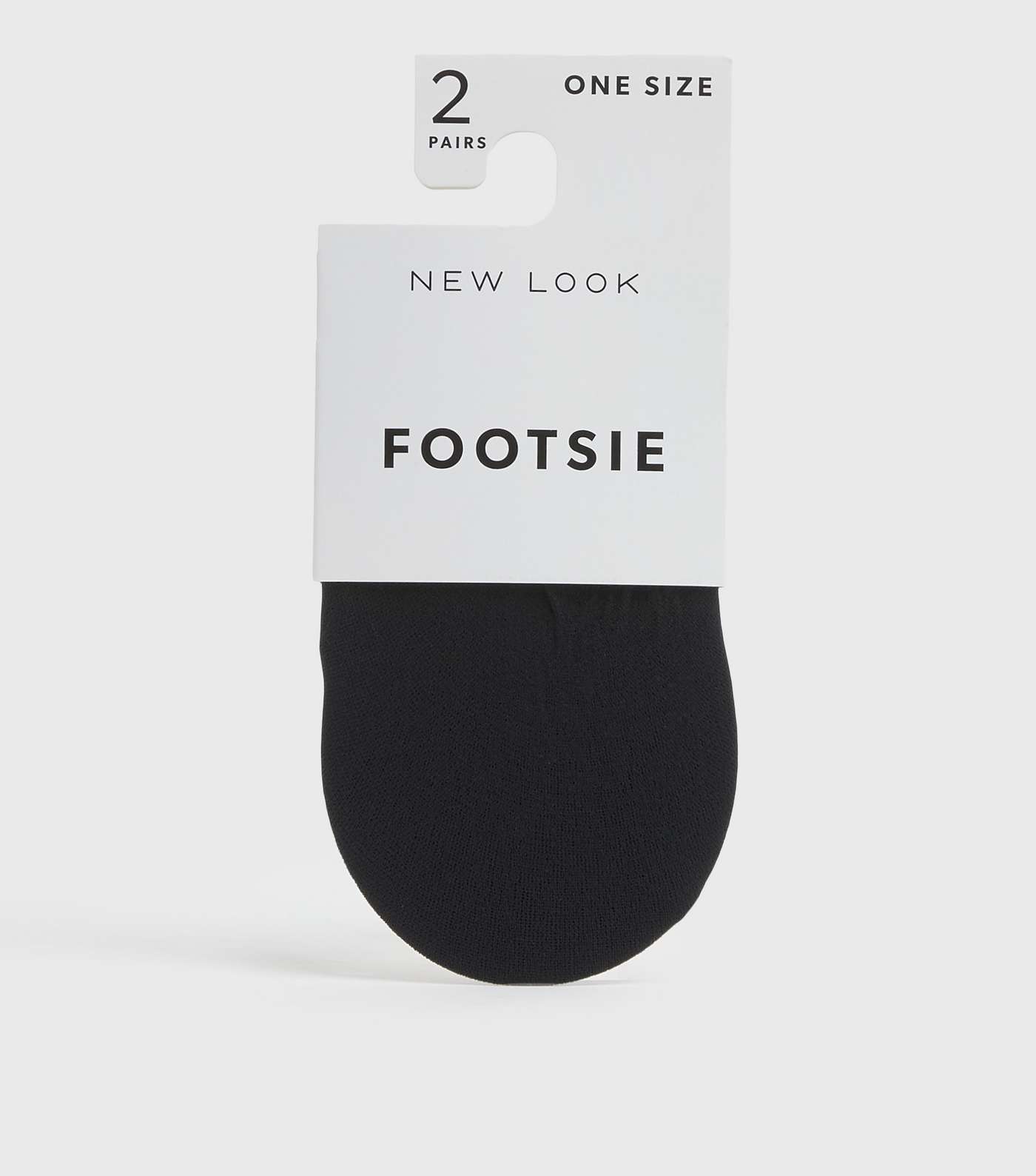 2 Pack Black Invisible Footsie Socks