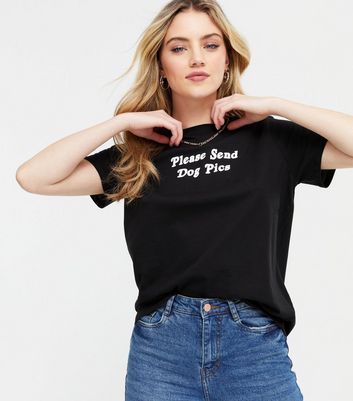 new look dog t shirt