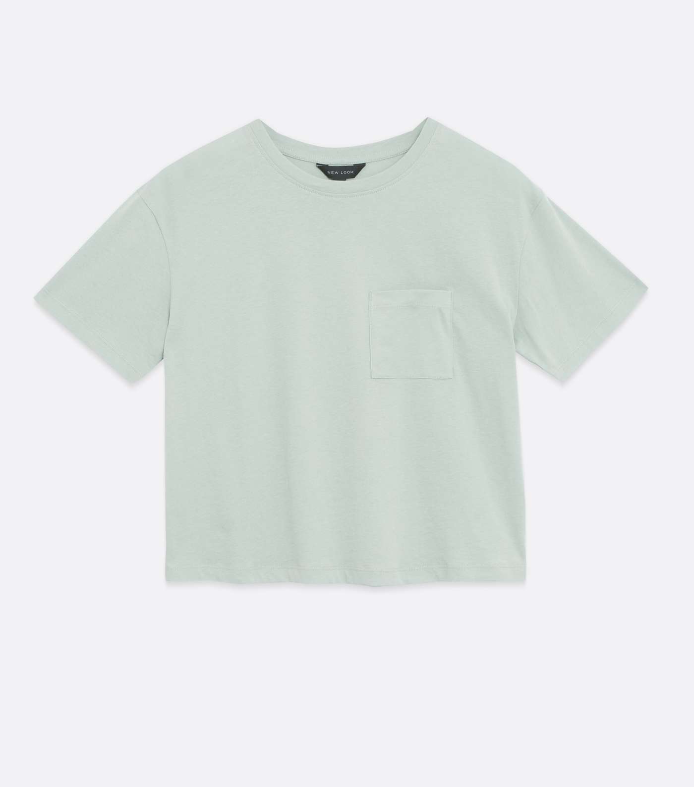 Light Green Pocket Front Boxy T-Shirt Image 5