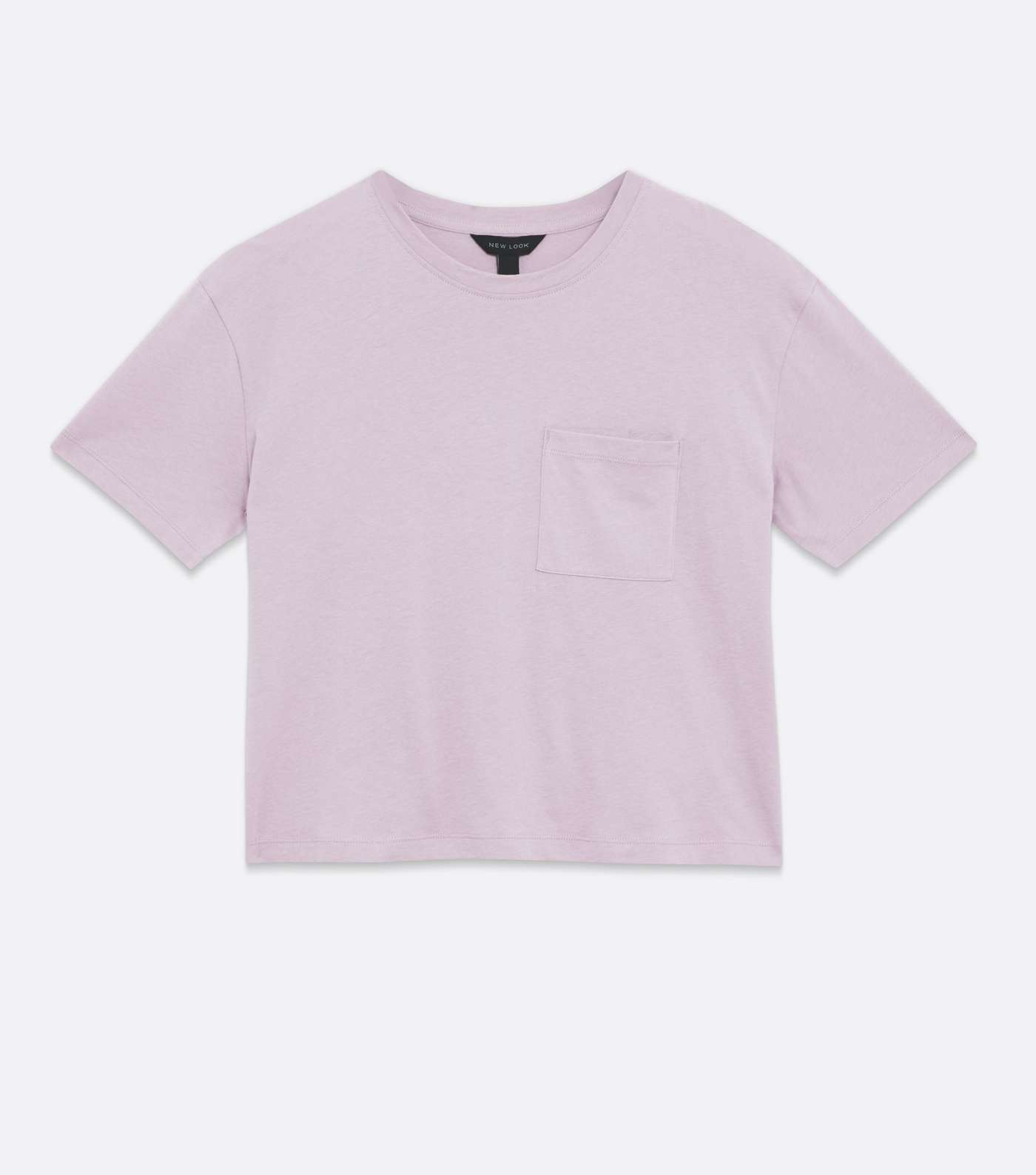 Lilac Pocket Front Boxy T-Shirt Image 5