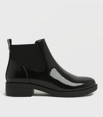 Black patent chelsea ankle boots online