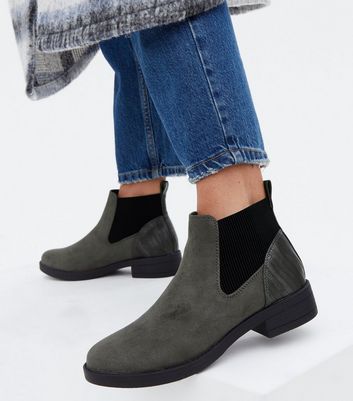 new look grey chelsea boots