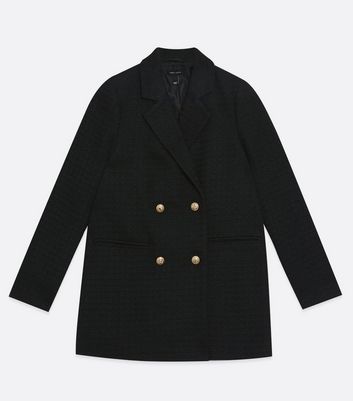 New look black boucle blazer Outlet