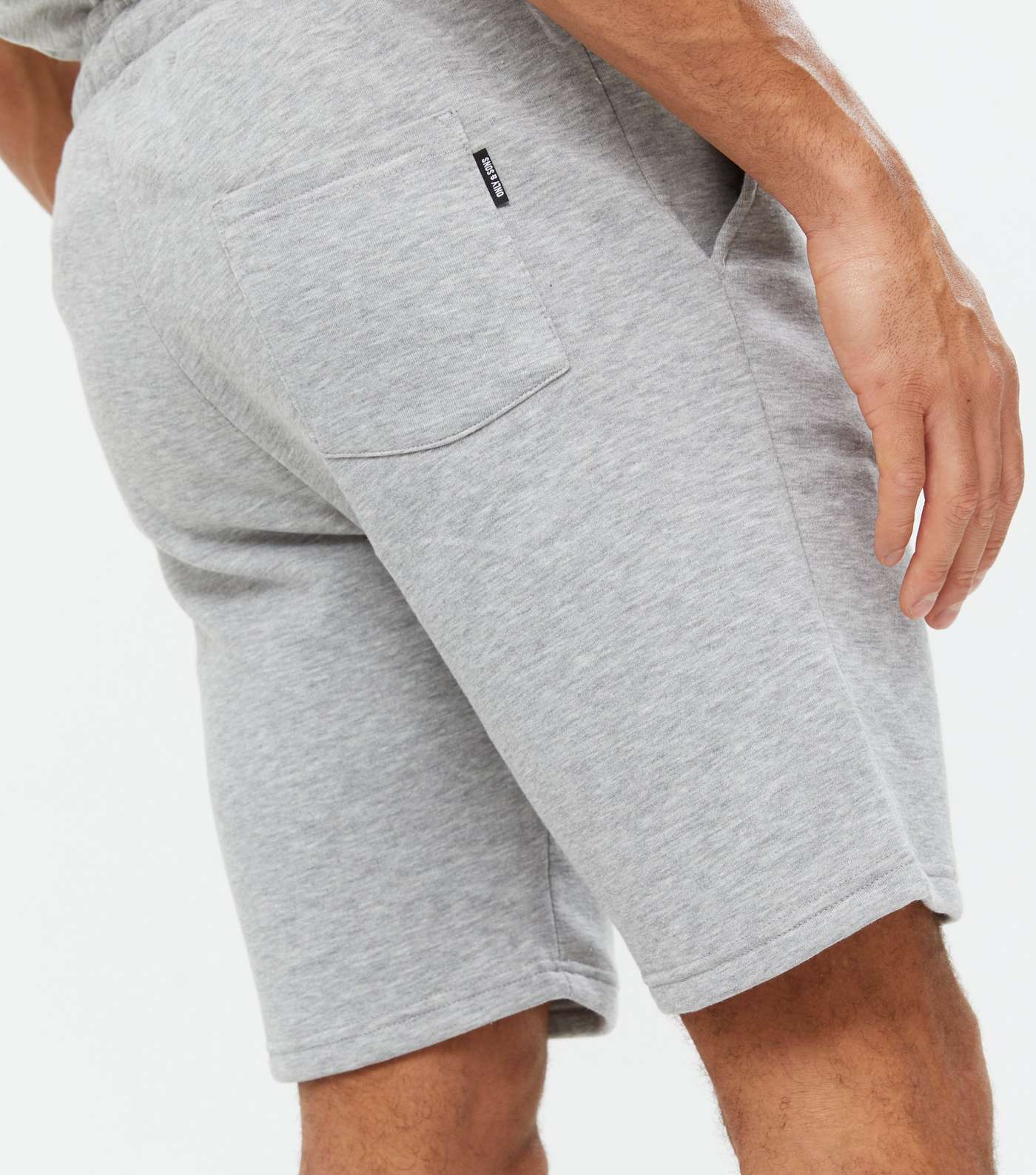 Only & Sons Pale Grey Jersey Shorts Image 3