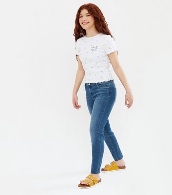 KIDS ONLY Blue Mid Rise Skinny Jeans | New Look