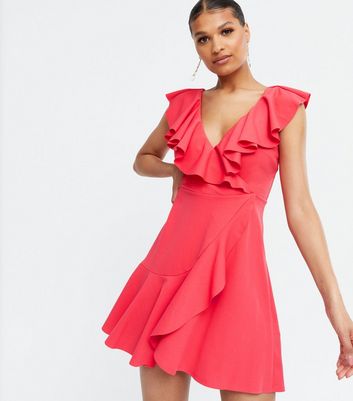 ruffle wrap mini dress Big sale - OFF 74%