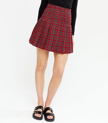 tartan pleated mini skirt uk