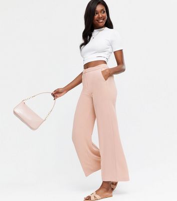 Pale Pink Wide Leg Trousers | New Look