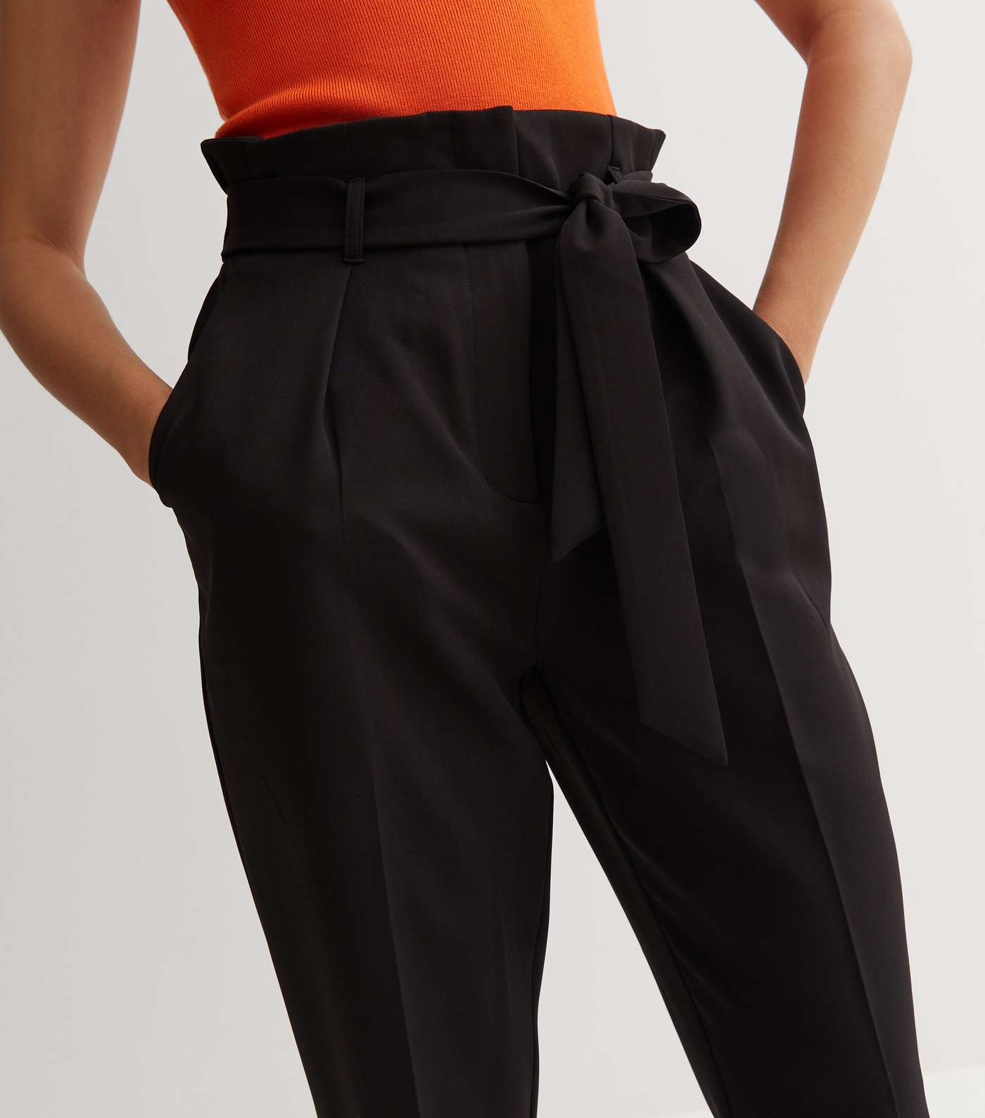 Black Belted Trousers Image 3